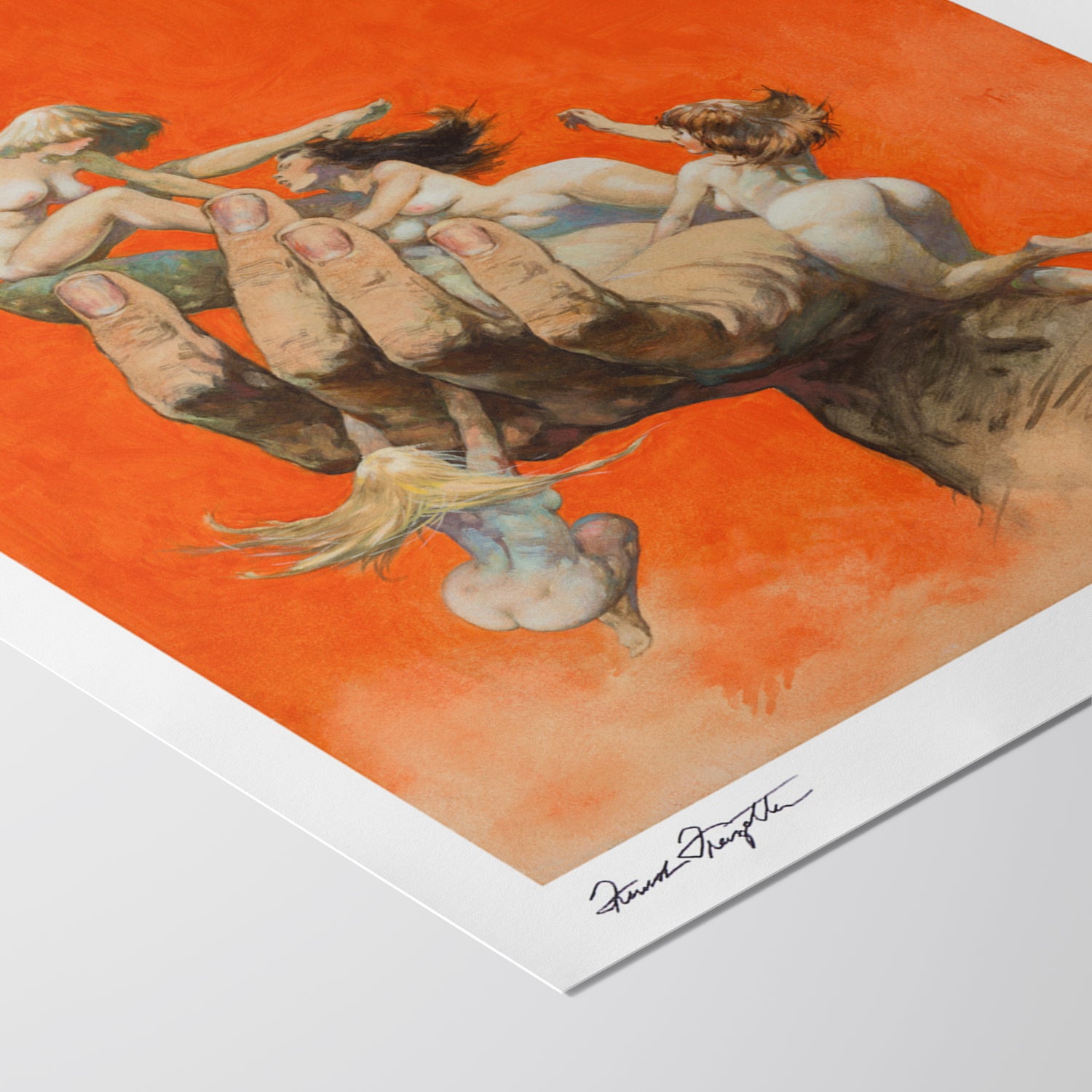 Detailed View of Reassembled Man Giclée – High-Resolution Print Capturing the Rich Colors and Textures of Frazetta’s Painting