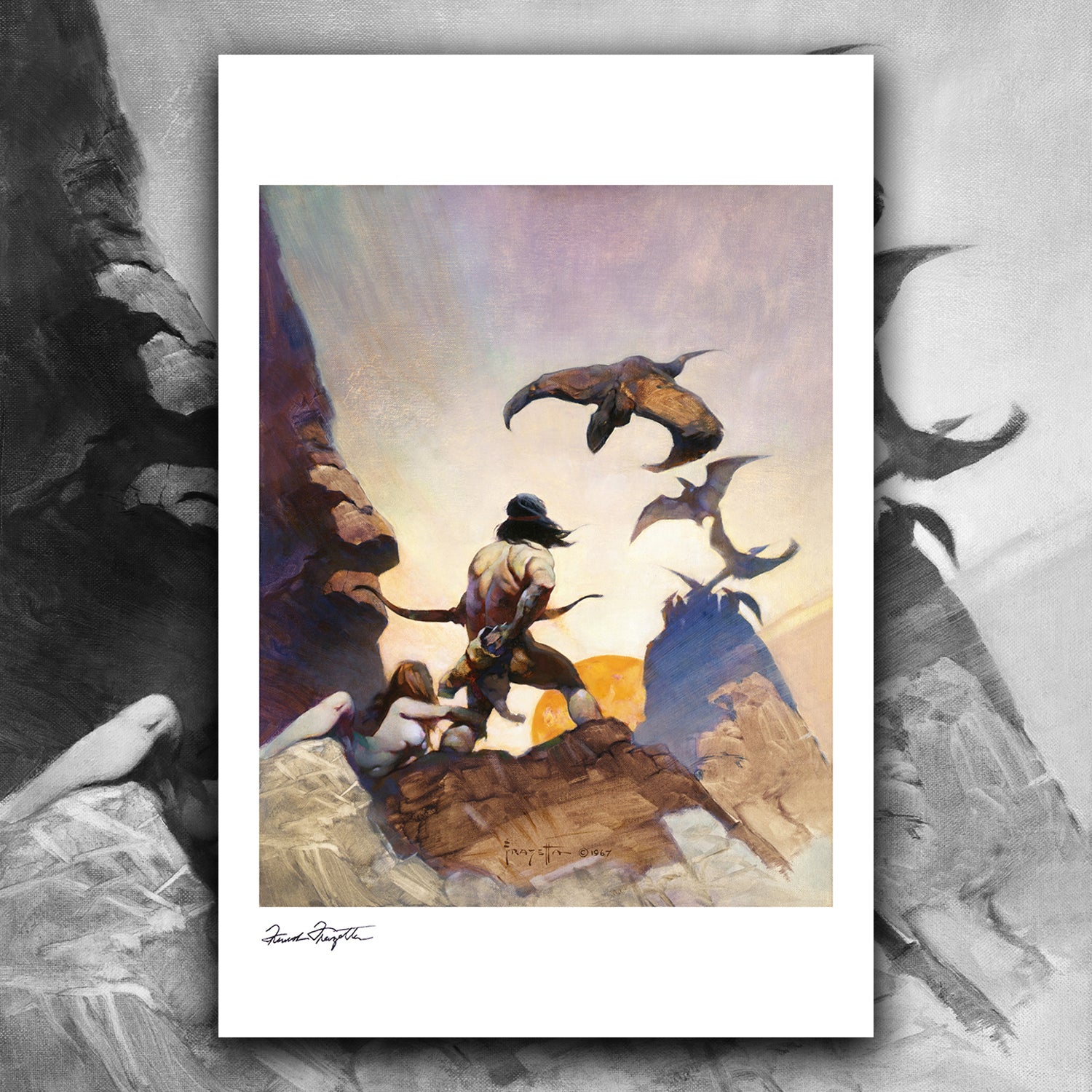 Return of Jongor Giclée – Premium Museum-Quality Print Featuring Frank Frazetta’s Iconic Artwork