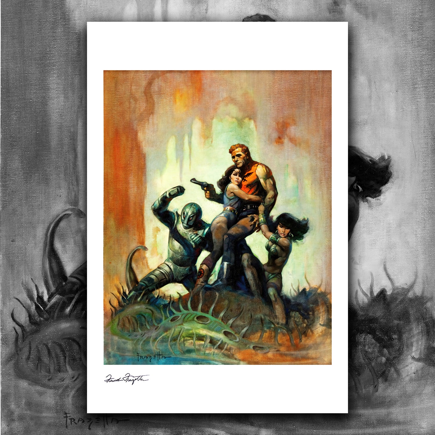 Solar Invasion Giclée – Premium Museum-Quality Print Featuring Frank Frazetta’s Iconic Artwork