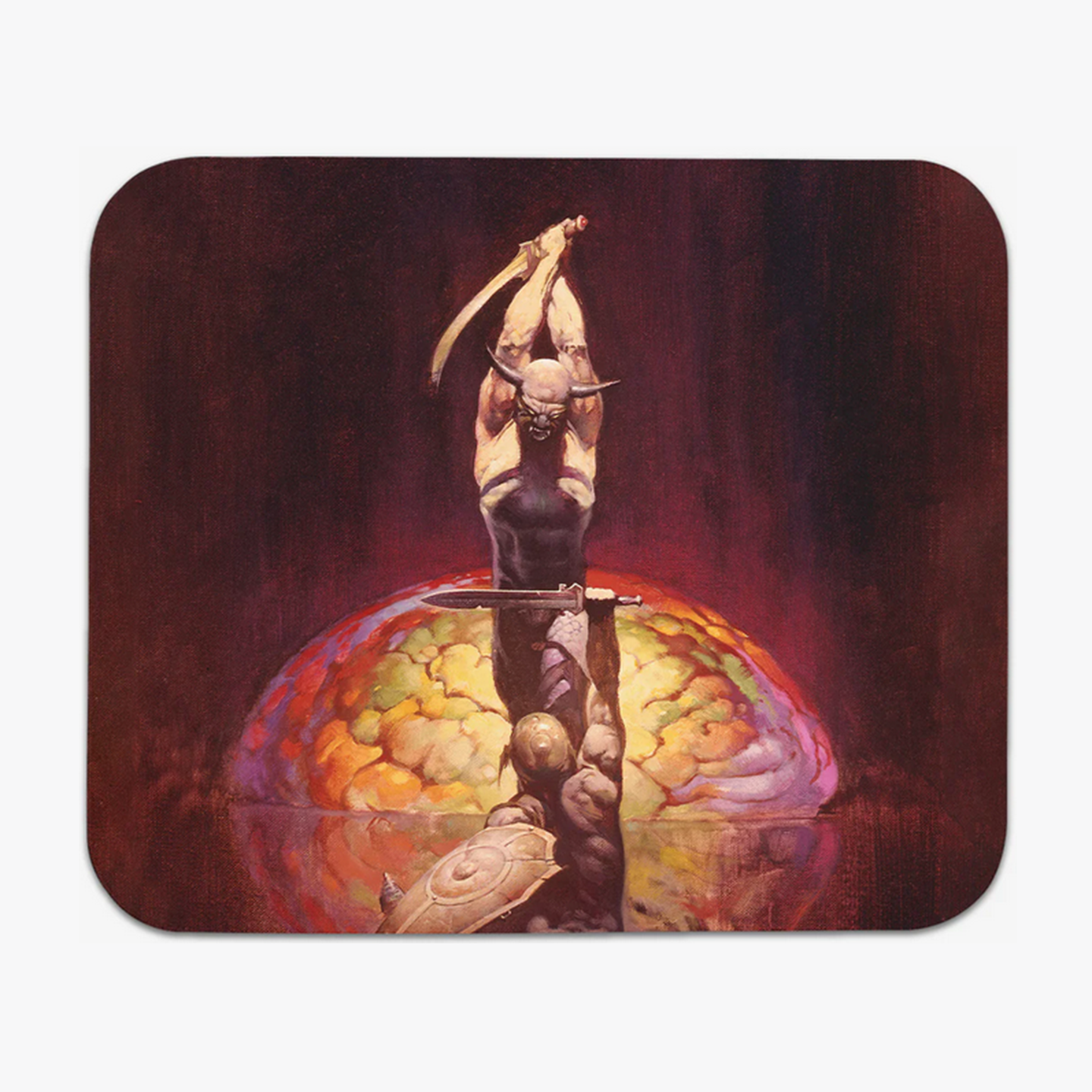 The Brain mousepad featuring Frazetta’s eerie and surreal depiction of a powerful otherworldly entity