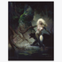 Vintage print of "Princess and the Panther" by Frank Frazetta, showcasing a striking scene of a fierce yet elegant woman standing beside a powerful black panther in a lush, mysterious jungle, bathed in ethereal moonlight, printed on high-quality linen paper.