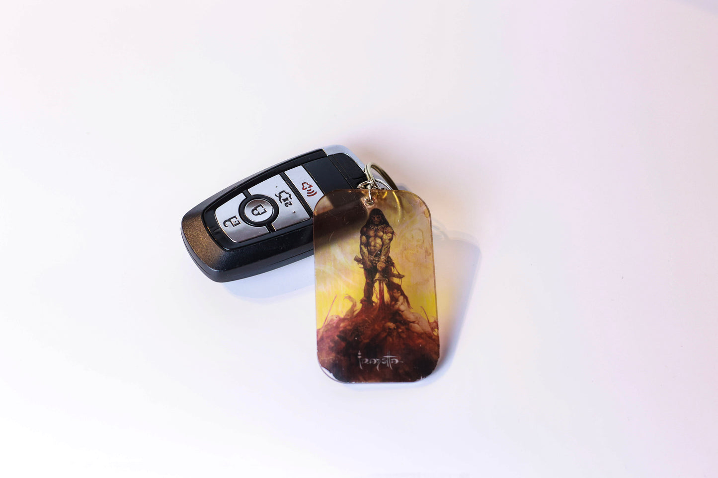Frazetta Keychain- Clear Backing