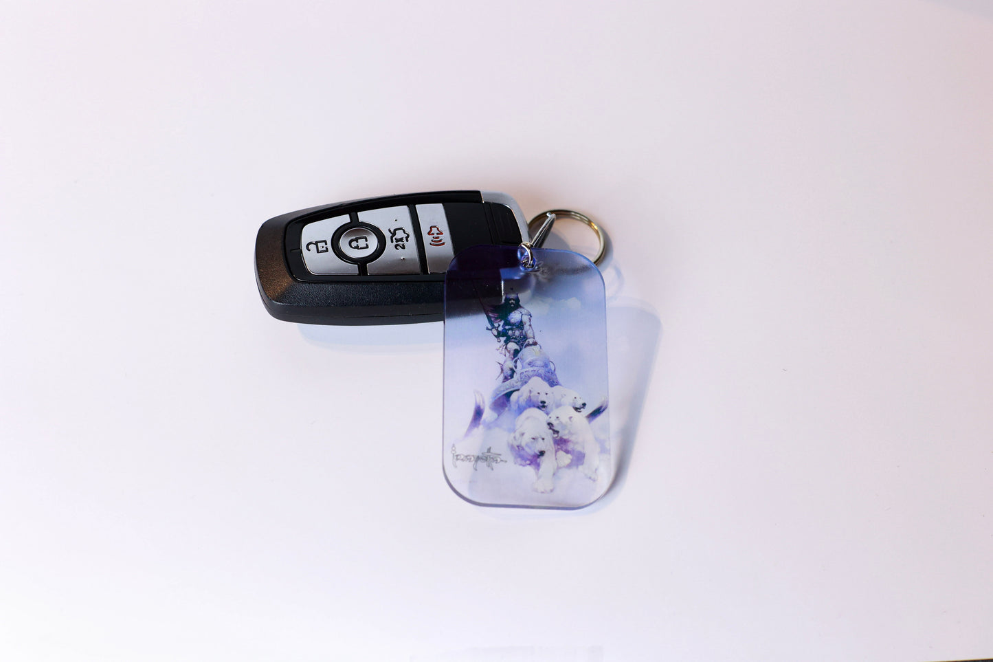 Frazetta Keychain- Clear Backing