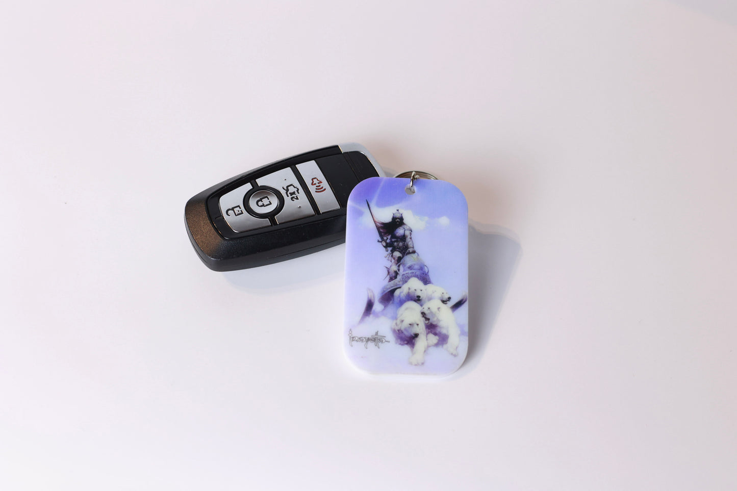 Frazetta Keychain- White Backing