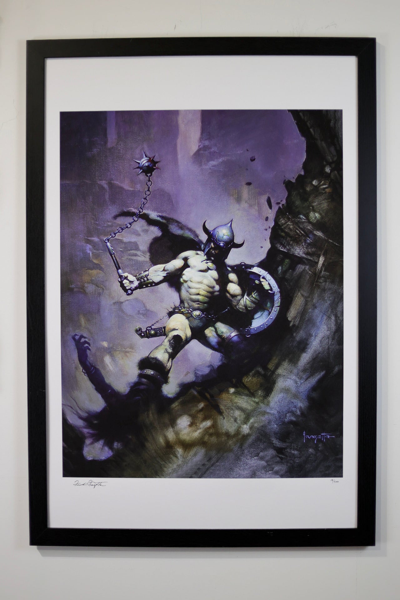 Warrior Ball and Chain Lithograph
