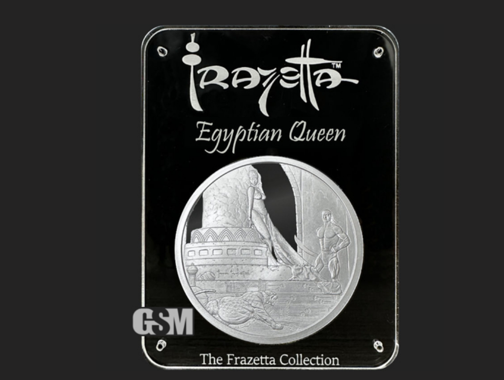 Frazetta Egyptian Queen Proof Silver Round 2oz