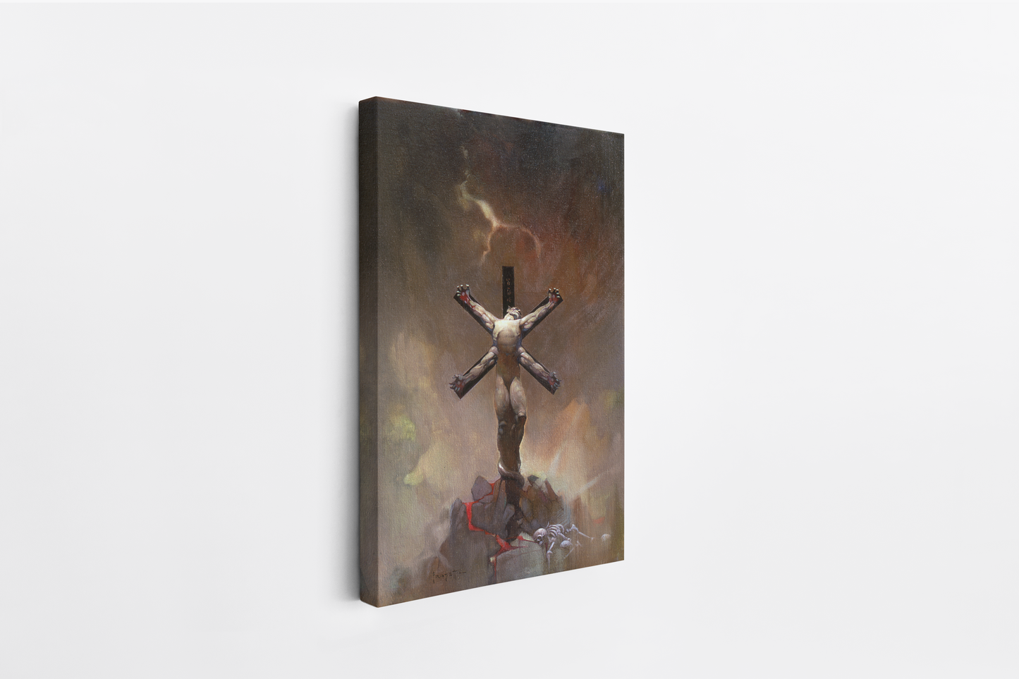 Alien Crucifixion Mini Wrap-Around Canvas Art