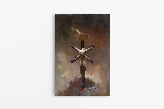 Alien Crucifixion Mini Wrap-Around Canvas Art