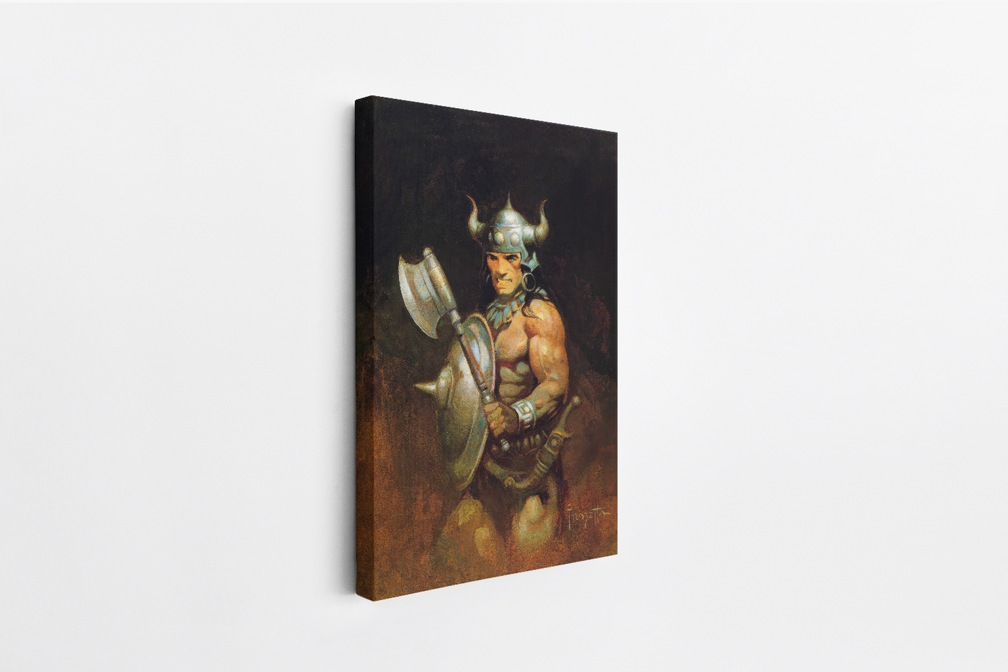 Barbarian Portrait Mini Wrap-Around Canvas Art