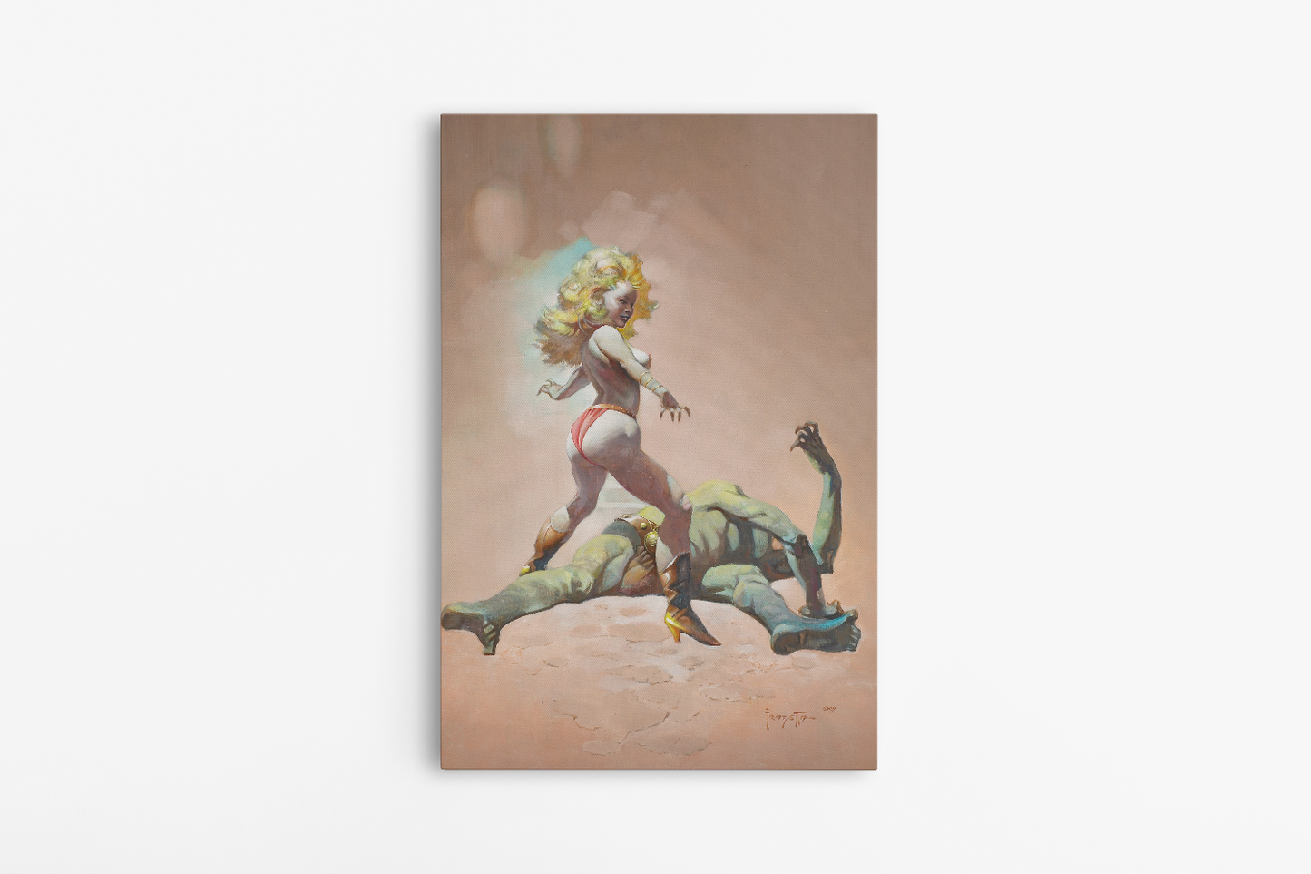 The Countess and the Green Man Mini Wrap-Around Canvas Art