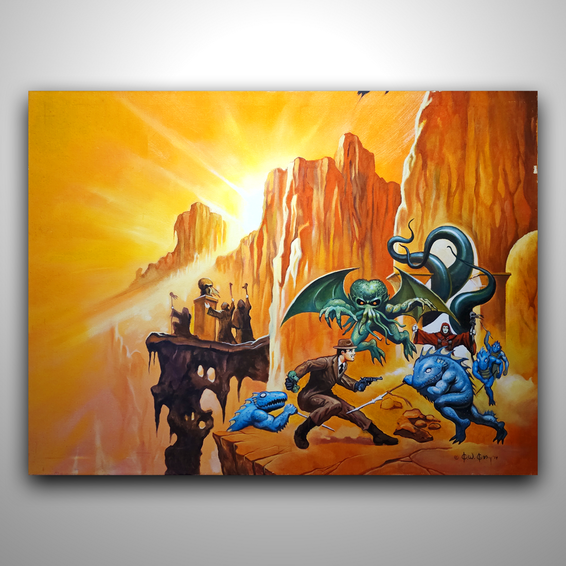 Ken Kelly Original Art: Legends of Cthulu Cover Art