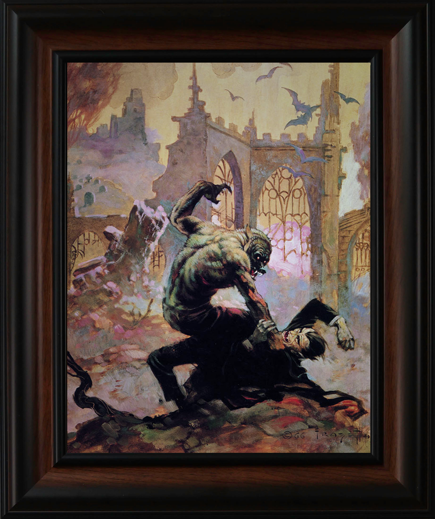 Dracula Meets the Wolfman Fine Art Print/Framed Art