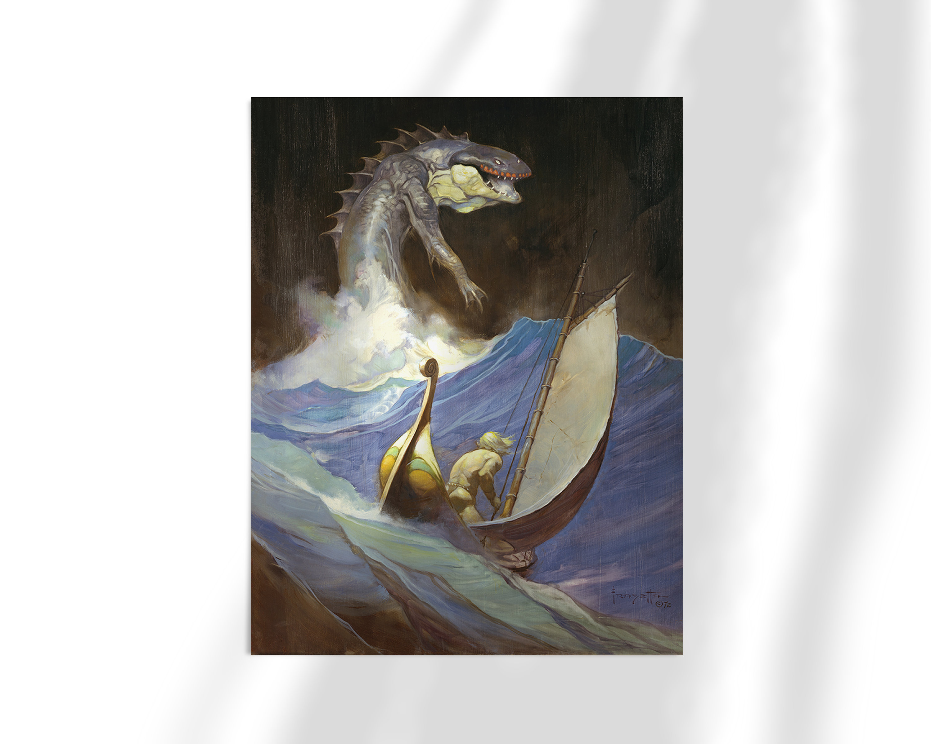 Unframed fine art print of Frazetta&