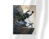 Unframed print of Cave Demon by Frank Frazetta. A fierce battle unfolds atop a rocky precipice, as a hero confronts a hulking demon in a high-stakes clash, rendered with dynamic motion and moody tones.
