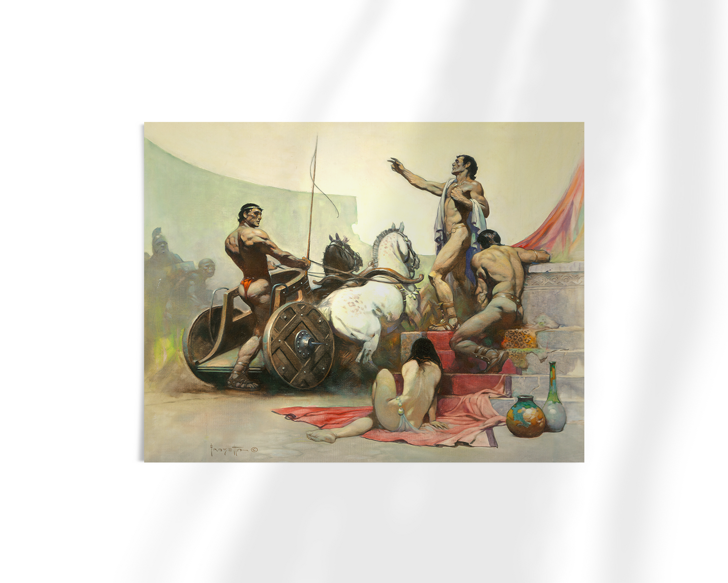 Unframed fine art print of Frazetta&