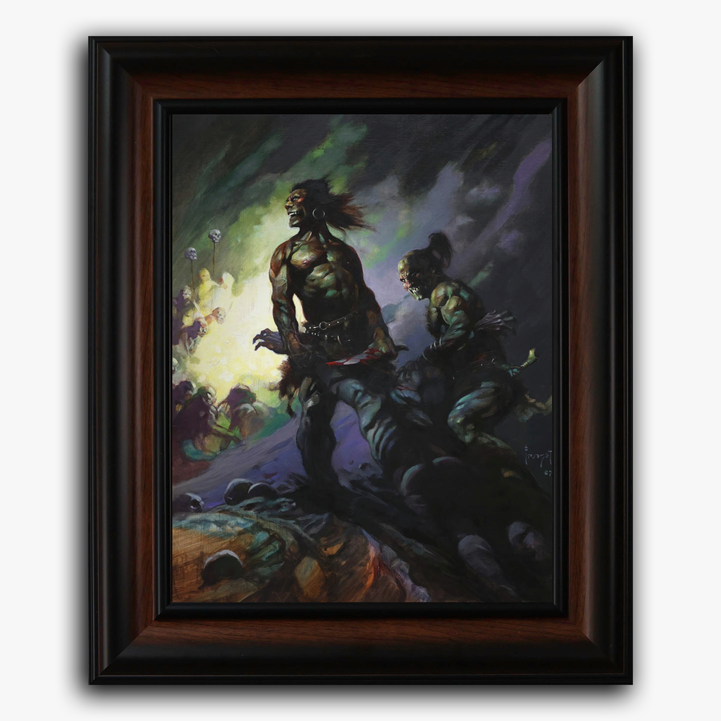 Framed fine art print of Frazetta&