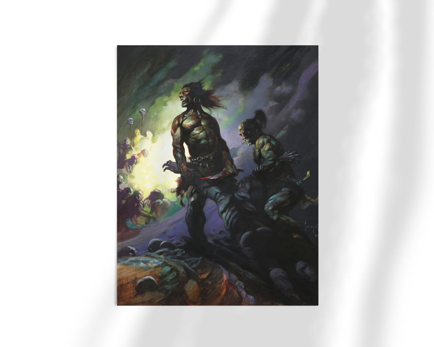 Unframed fine art print of Frazetta&