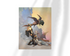 Unframed fine art print of Kavin’s World by Frank Frazetta. A striking fantasy scene with a winged beast circling above a victorious warrior, evoking a dreamlike and otherworldly atmosphere.
