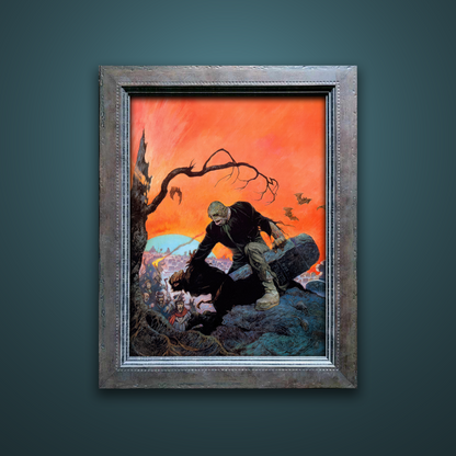 Frank Frazetta’s “Beyond the Grave” artwork from the Frazetta Art Museum&