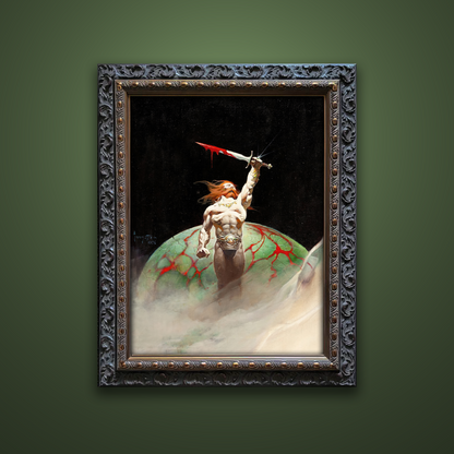 Frank Frazetta’s “Bloodstone” artwork from the Frazetta Art Museum&