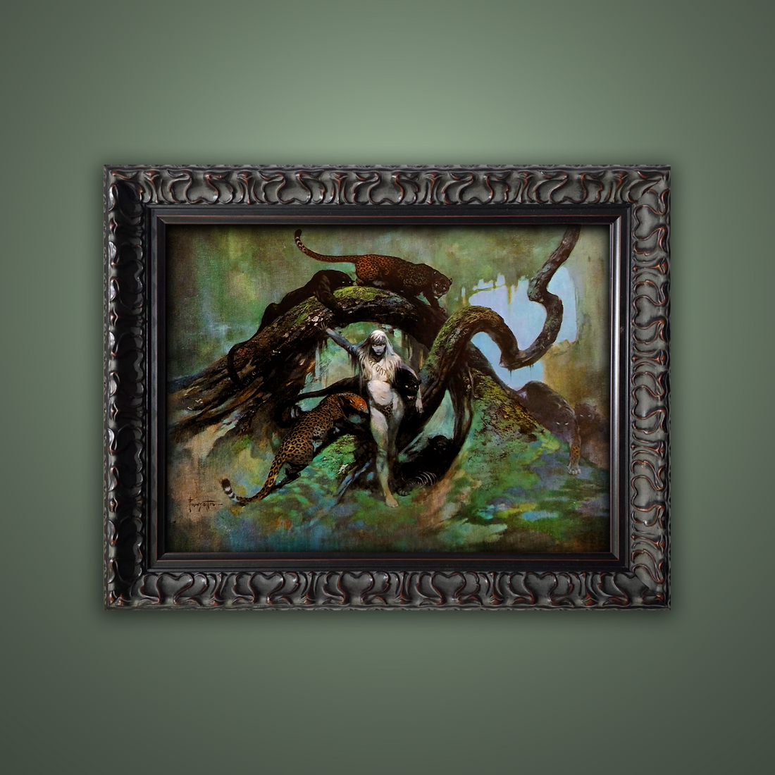 Frank Frazetta’s “Cat Girl” artwork from the Frazetta Art Museum&