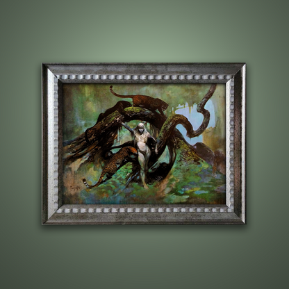 Frank Frazetta’s “Cat Girl” artwork from the Frazetta Art Museum&