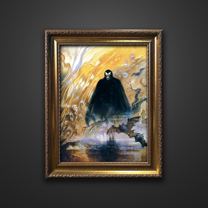 Frank Frazetta’s “Count Dracula” artwork from the Frazetta Art Museum&