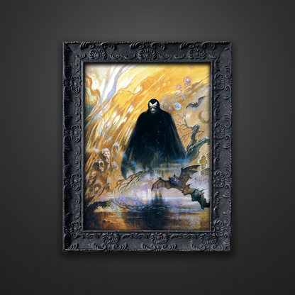 Frank Frazetta’s “Count Dracula” artwork from the Frazetta Art Museum&