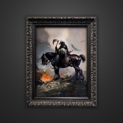 Frank Frazetta’s “Death Dealer I” artwork from the Frazetta Art Museum&