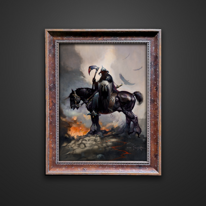 Frank Frazetta’s “Death Dealer I” artwork from the Frazetta Art Museum&