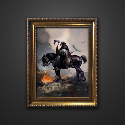 Frank Frazetta’s “Death Dealer I” artwork from the Frazetta Art Museum&