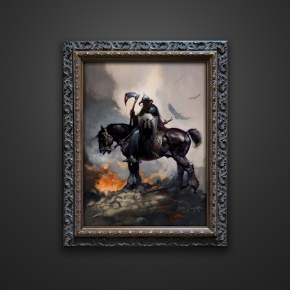 Frank Frazetta’s “Death Dealer I” artwork from the Frazetta Art Museum&
