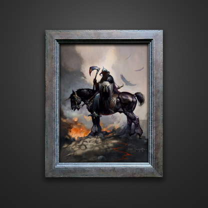 Frank Frazetta’s “Death Dealer I” artwork from the Frazetta Art Museum&