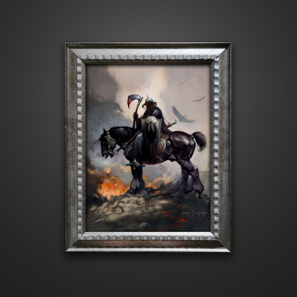 Frank Frazetta’s “Death Dealer I” artwork from the Frazetta Art Museum&