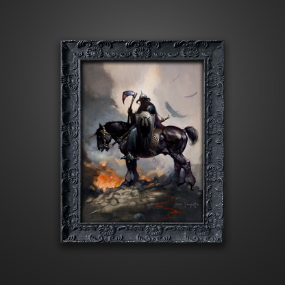Frank Frazetta’s “Death Dealer I” artwork from the Frazetta Art Museum&