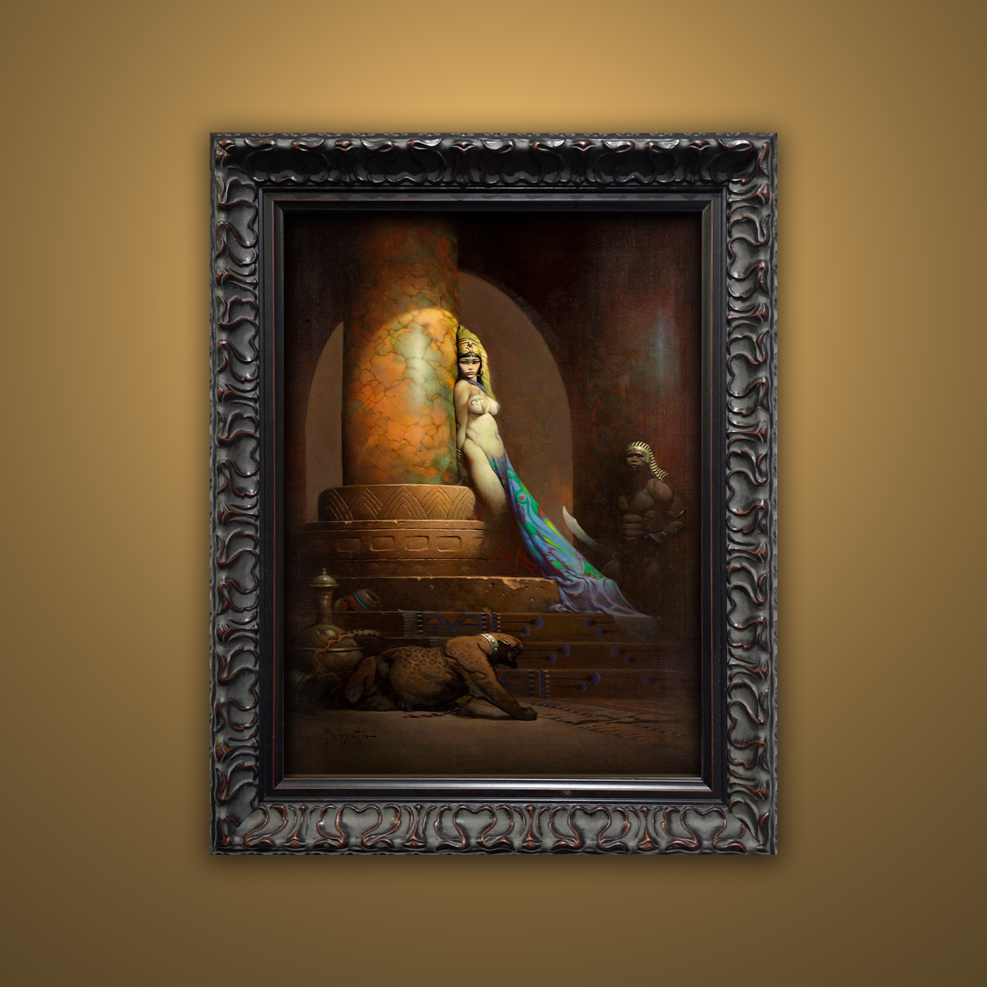 Frank Frazetta’s “Egyptian Queen” artwork from the Frazetta Art Museum&