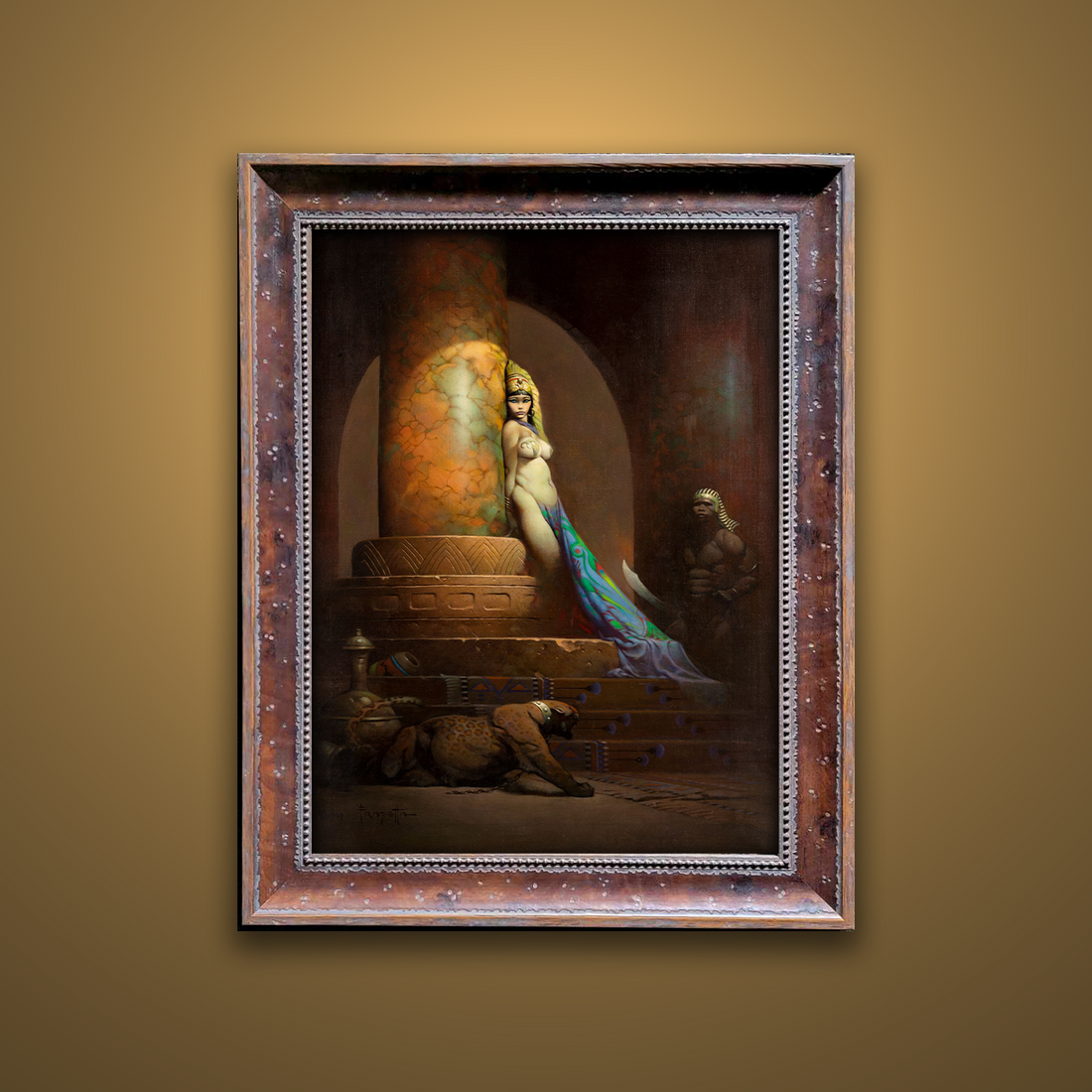 Frank Frazetta’s “Egyptian Queen” artwork from the Frazetta Art Museum&