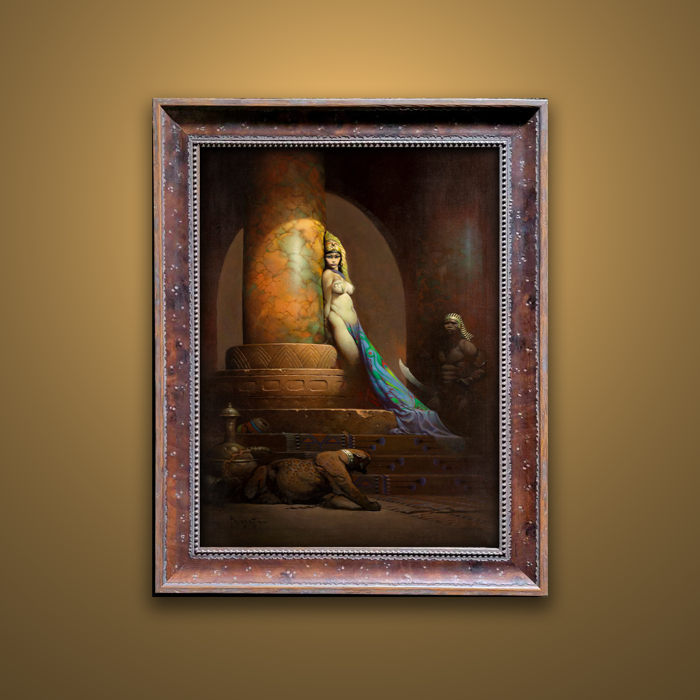 Frank Frazetta’s “Egyptian Queen” artwork from the Frazetta Art Museum&