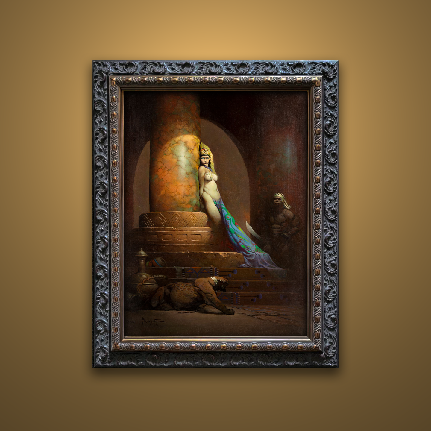 Frank Frazetta’s “Egyptian Queen” artwork from the Frazetta Art Museum&