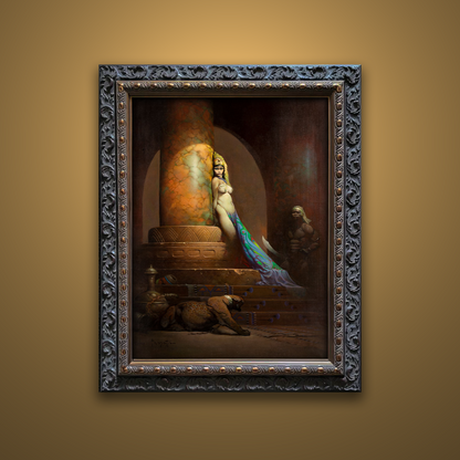 Frank Frazetta’s “Egyptian Queen” artwork from the Frazetta Art Museum&