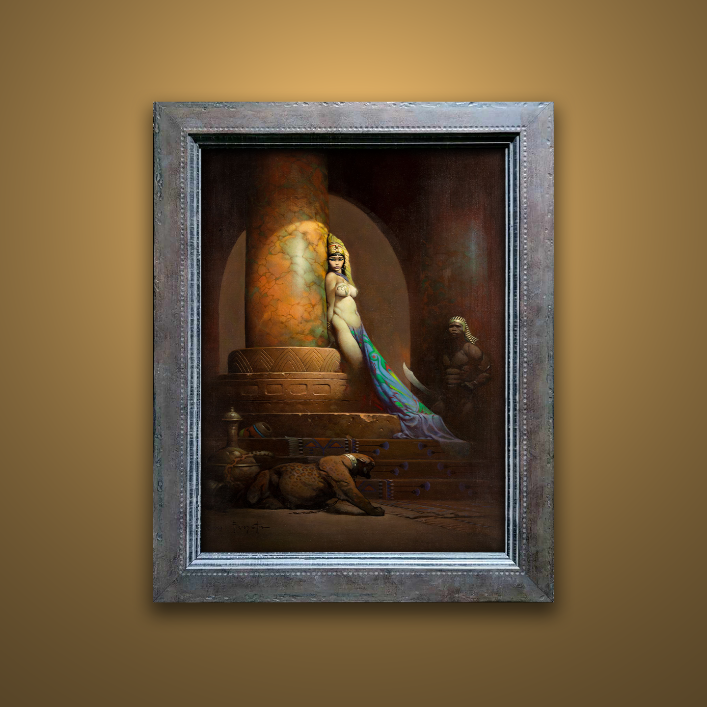 Frank Frazetta’s “Egyptian Queen” artwork from the Frazetta Art Museum&