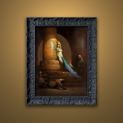 Frank Frazetta’s “Egyptian Queen” artwork from the Frazetta Art Museum&