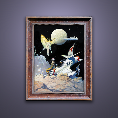 Frank Frazetta’s “The Encounter” artwork from the Frazetta Art Museum&