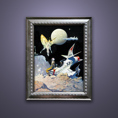 Frank Frazetta’s “The Encounter” artwork from the Frazetta Art Museum&