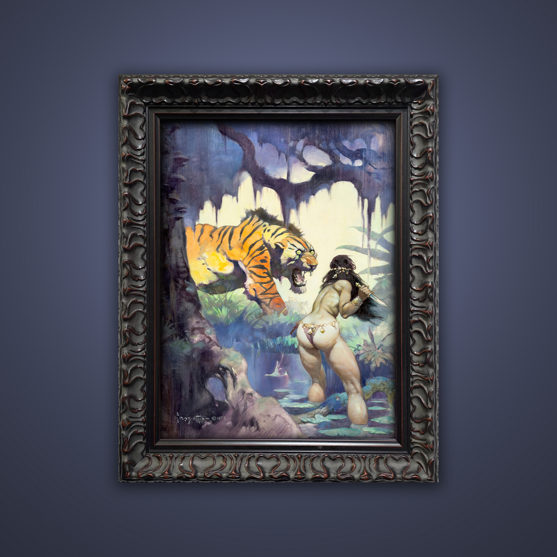 Frank Frazetta’s “Escape on Venus” artwork from the Frazetta Art Museum&