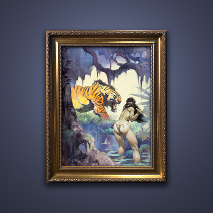 Frank Frazetta’s “Escape on Venus” artwork from the Frazetta Art Museum&