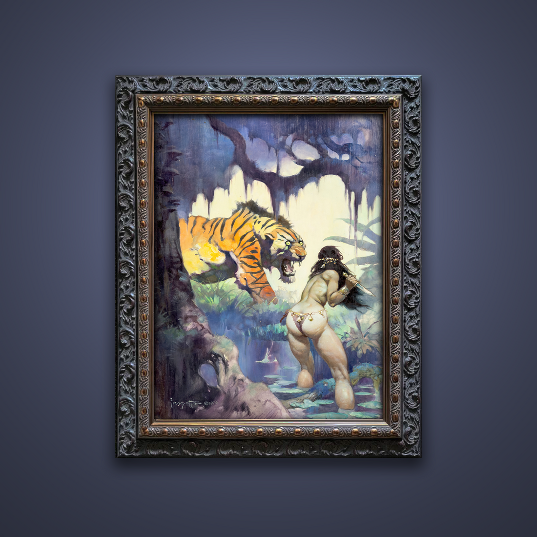 Frank Frazetta’s “Escape on Venus” artwork from the Frazetta Art Museum&