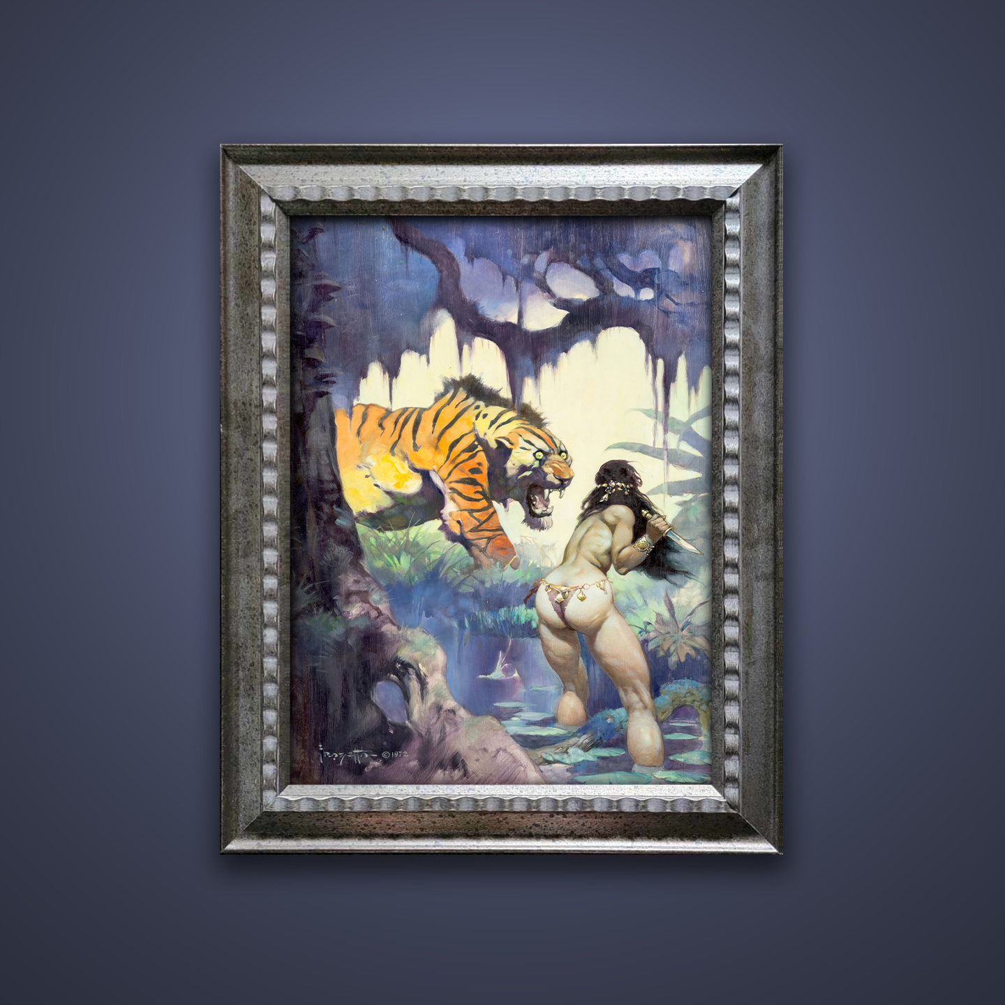 Frank Frazetta’s “Escape on Venus” artwork from the Frazetta Art Museum&