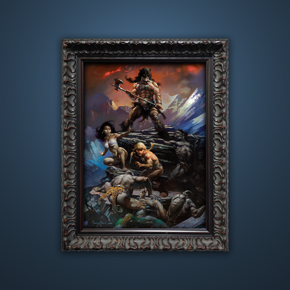 Frank Frazetta’s “Fire and Ice” artwork from the Frazetta Art Museum&