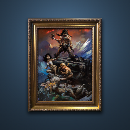Frank Frazetta’s “Fire and Ice” artwork from the Frazetta Art Museum&